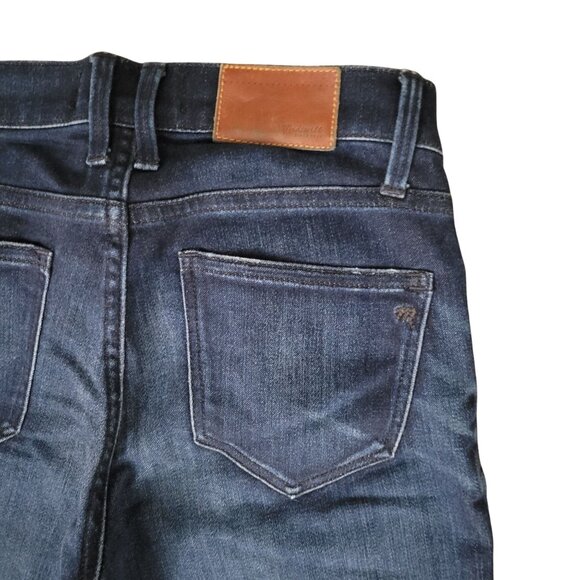 Madewell Low-Rise Distressed Skinny Jeans Womens Size 25 Dark Wash Denim - Picture 6 of 7